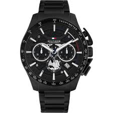 Tommy Hilfiger Bank Black Chronograph Watch
