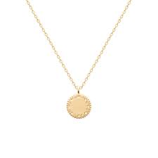 Burren 18ct Gold Plated Ever Bloom Disc Pendant