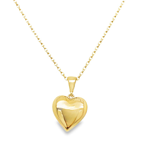 9ct Polished Heart Pendant