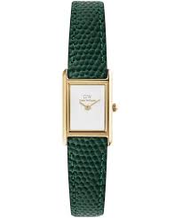 Daniel Wellington Bound Square Dial Watch With Green Lizard Strap