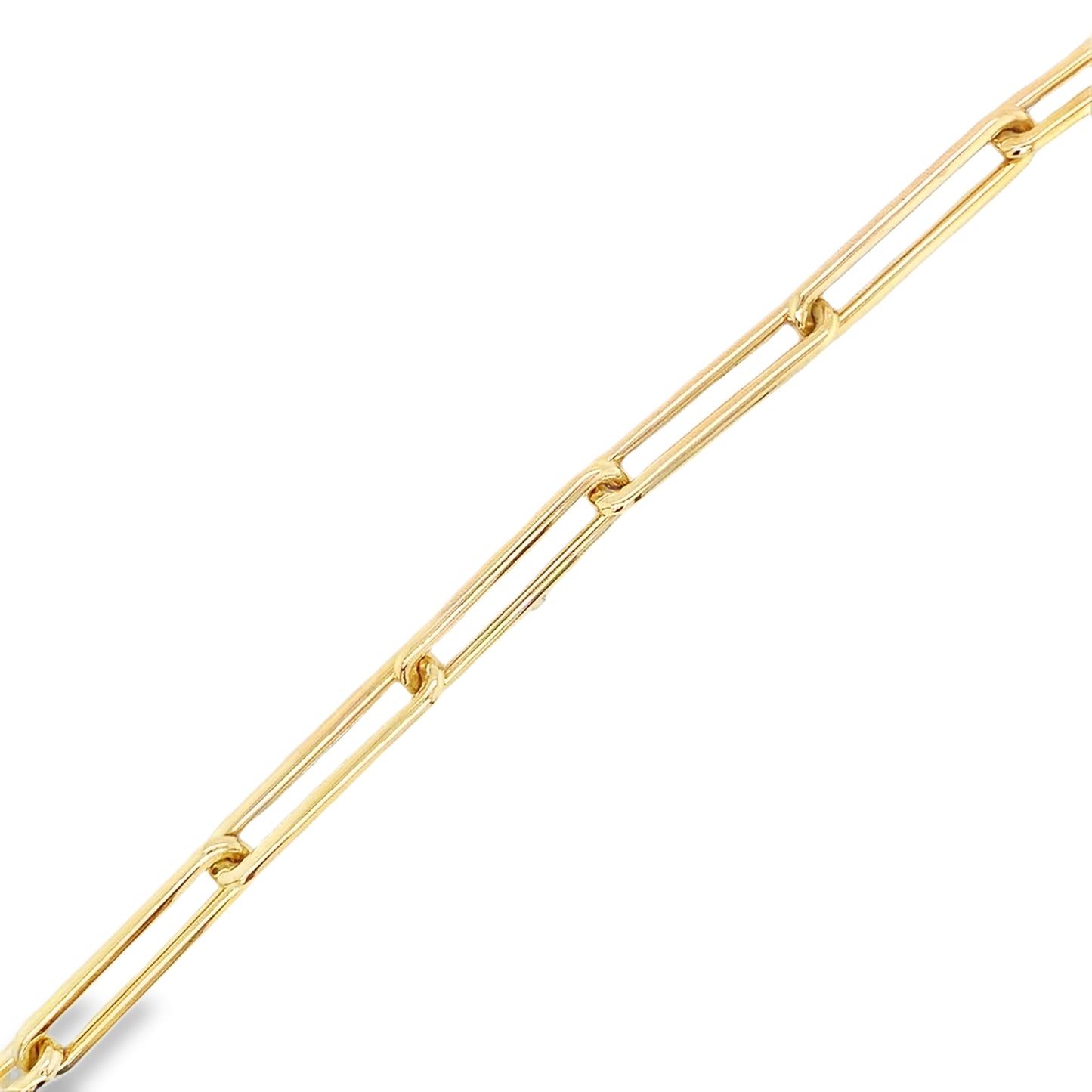 9ct Elongated Rectangle Link High Polish Bracelet