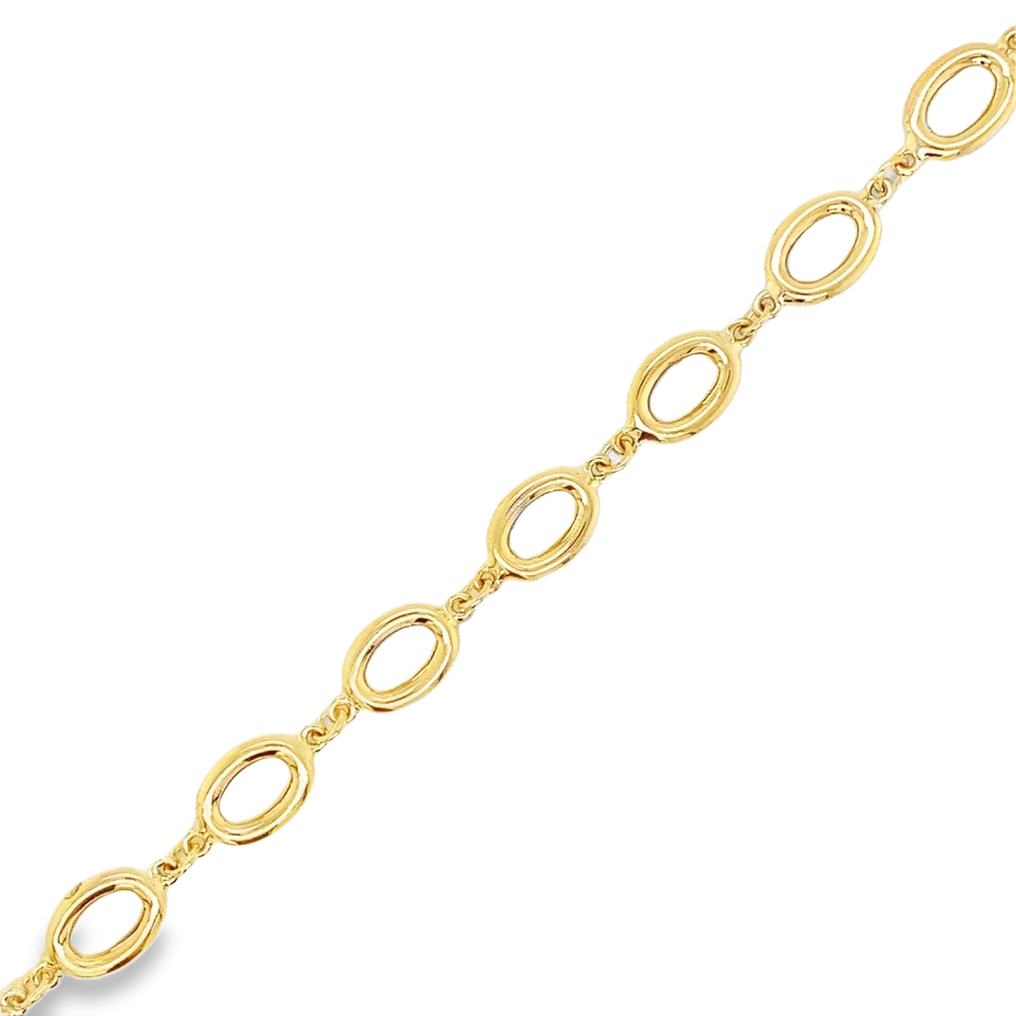 9ct Open Circle Link High Polish Bracelet
