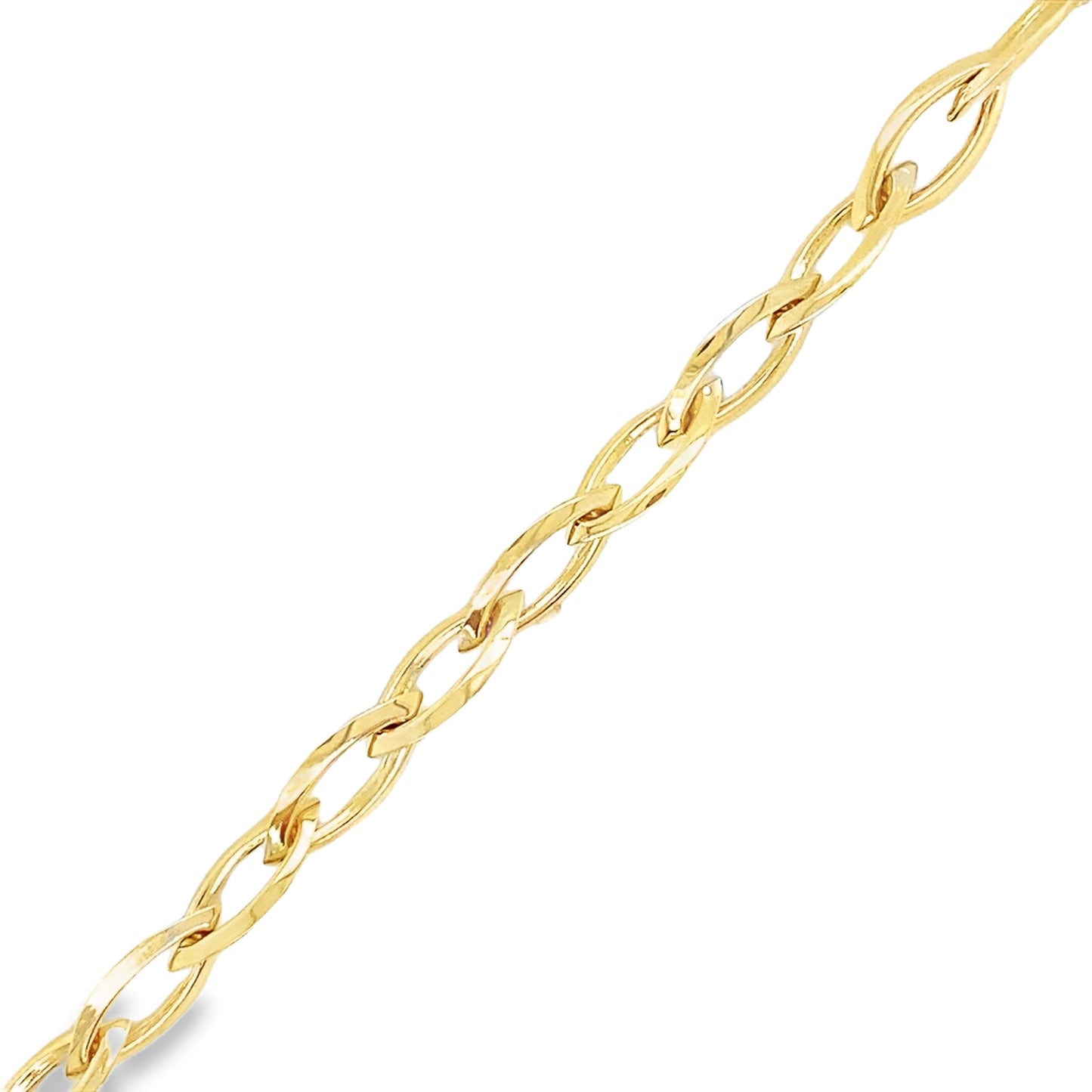 9ct High Polished Open Marquise Link Bracelet