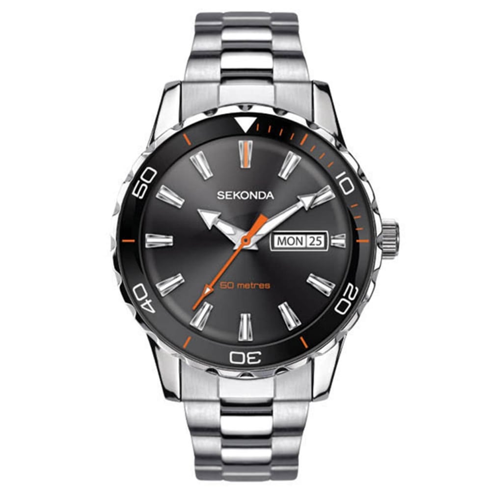 Ladies Sekonda Evans White Dial Grey Strap
