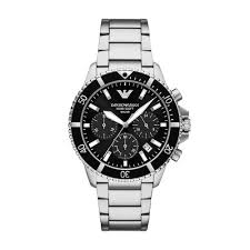 Gents Armani World Explorer Black Chronograph Dial