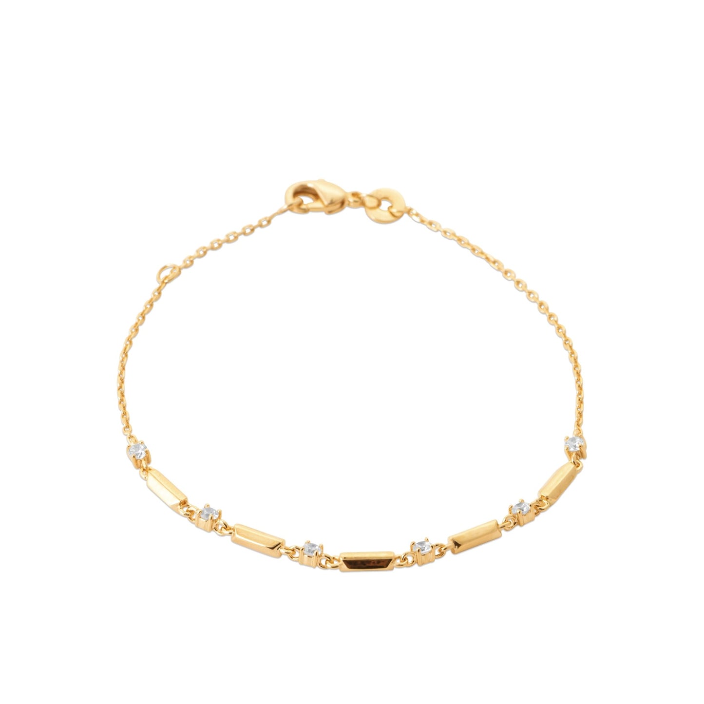 Burren 18ct G/P B/let Bar/CZ
