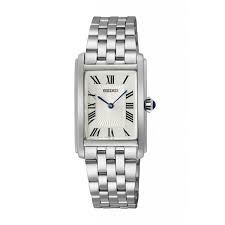 Ladies Seiko Essentials Square Dial Watch With Roman Numerals