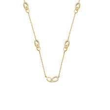 9ct CZ Infinity Scatter Necklet