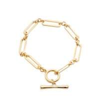 Burren 18ct Gold Two Of Hearts T-Bar Bracelet