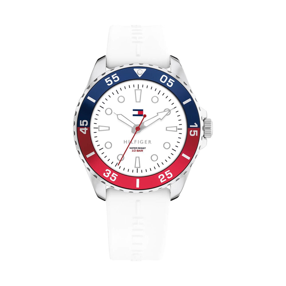 Tommy Hilfiger Kids White Dial Tachymeter