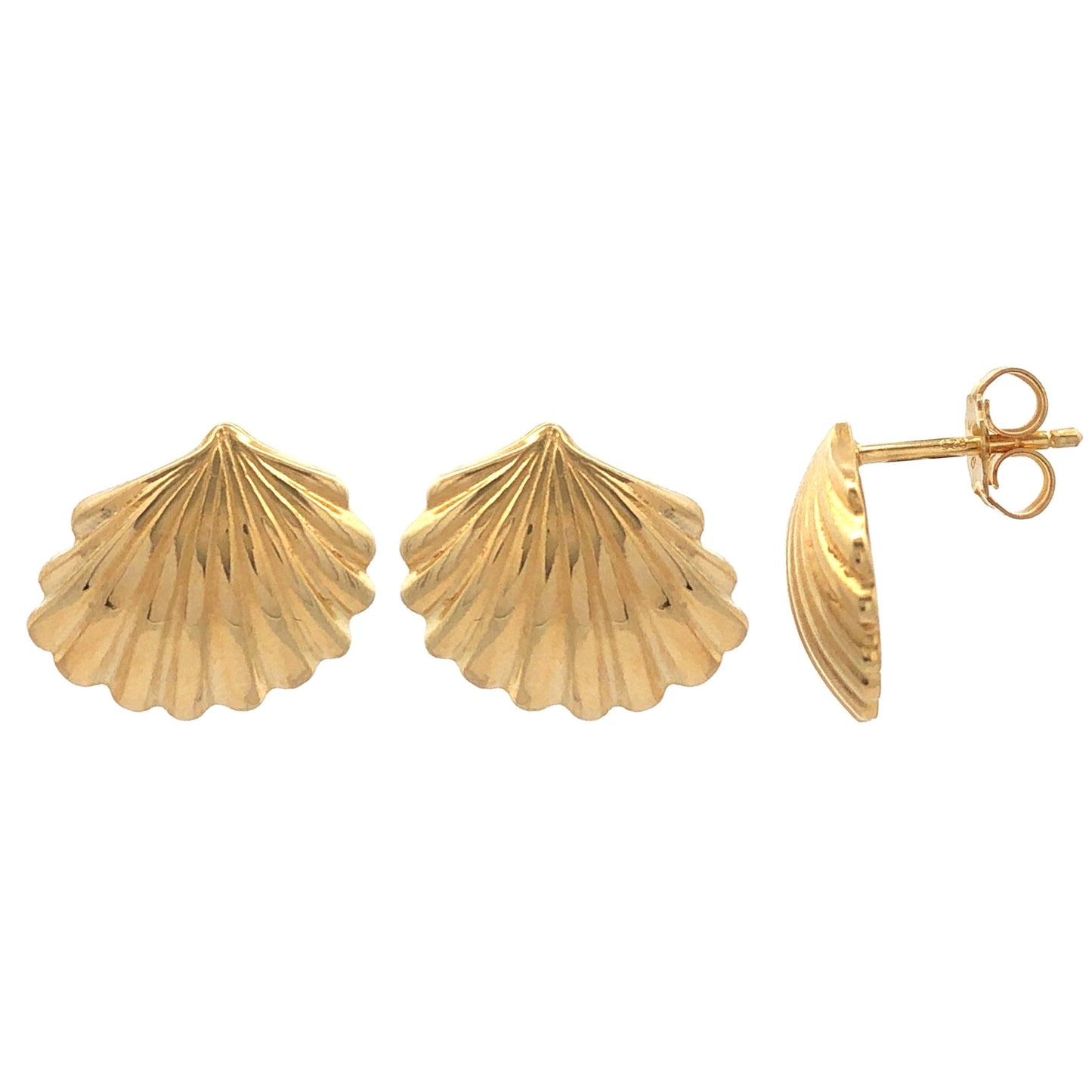 Burren 18ct Gold Plated Seashore Shell Earrings
