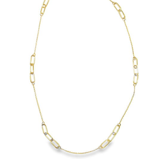 9ct Yellow Gold Paperlink Necklet