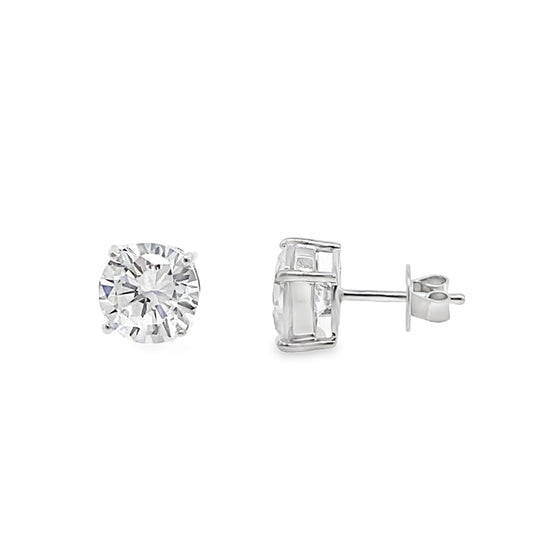 Sterling Silver 9mm Round CZ Solitaire