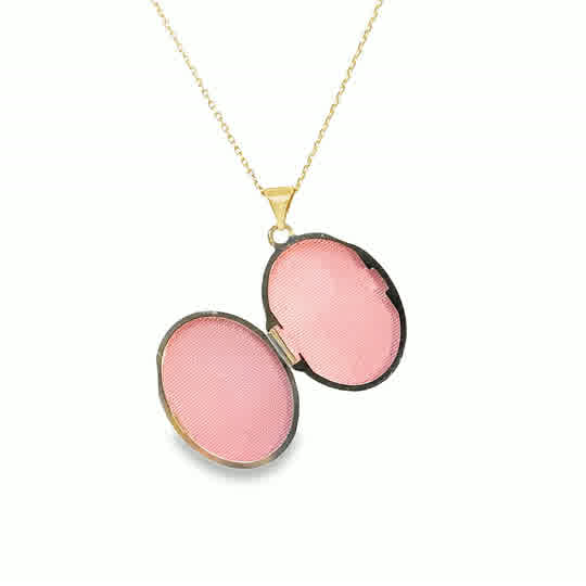 9ct Half Filigree Oval Locket