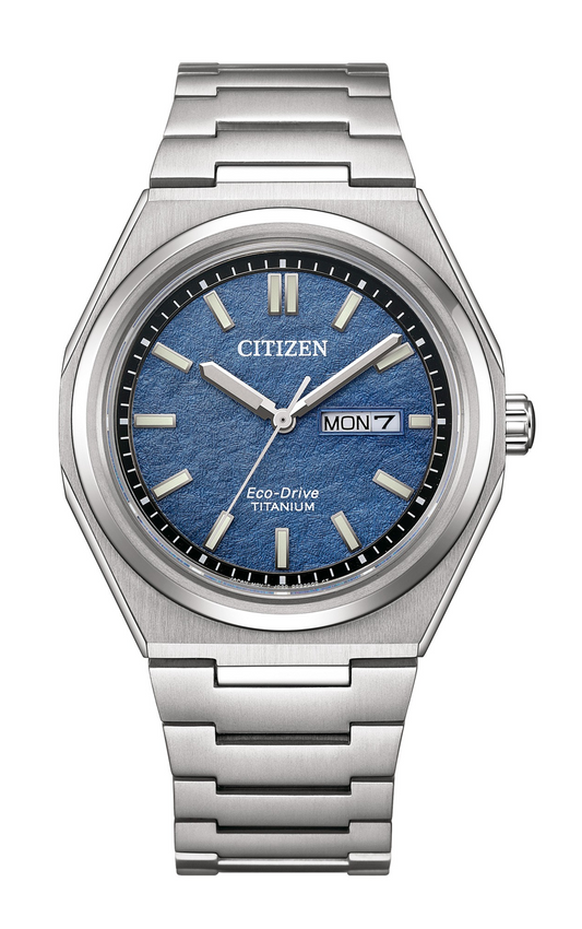 Gents Citizen Zenshin Super Titanium Blue Dial