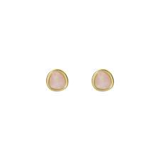 Ted Baker Gold Plated Peliea Pink Pebble Earrings