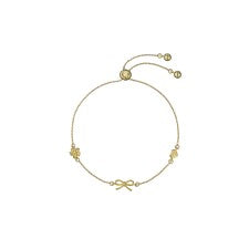 Ted Baker Gold Plated Ilona Bow, Heart & Flower Bracelet