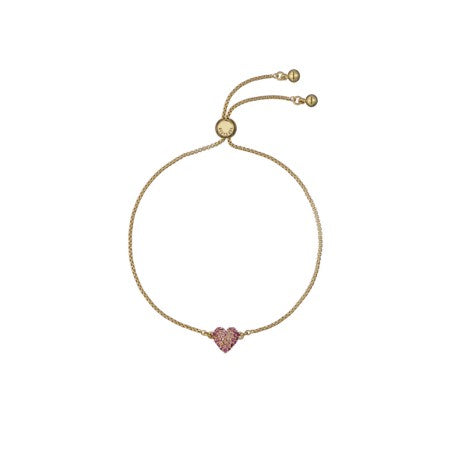 Ted Baker Gold Plated Adoria Pink Heart Bracelet