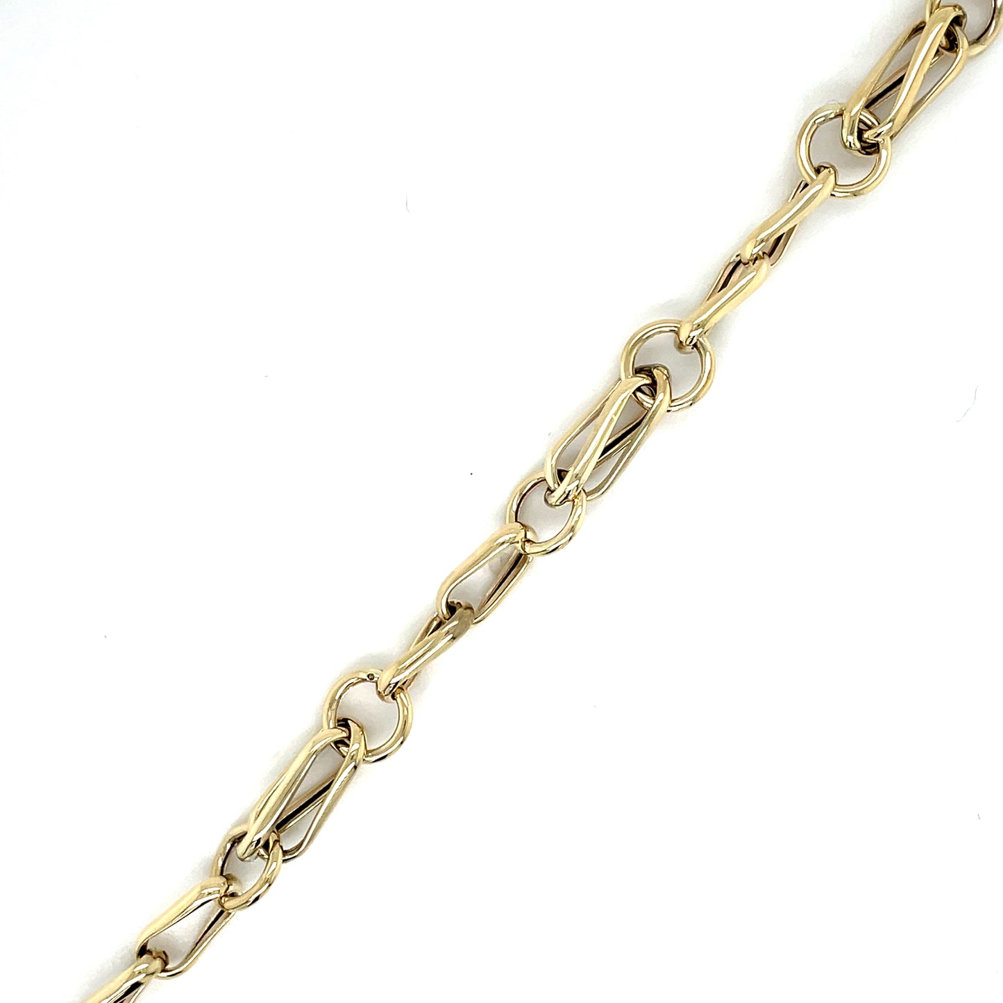 9ct Bracelet Oval Twist / Rnd link