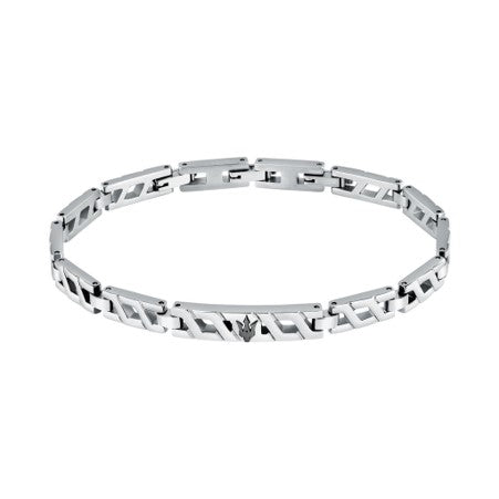 Gents Maserati Bracelet Iconic Black Logo