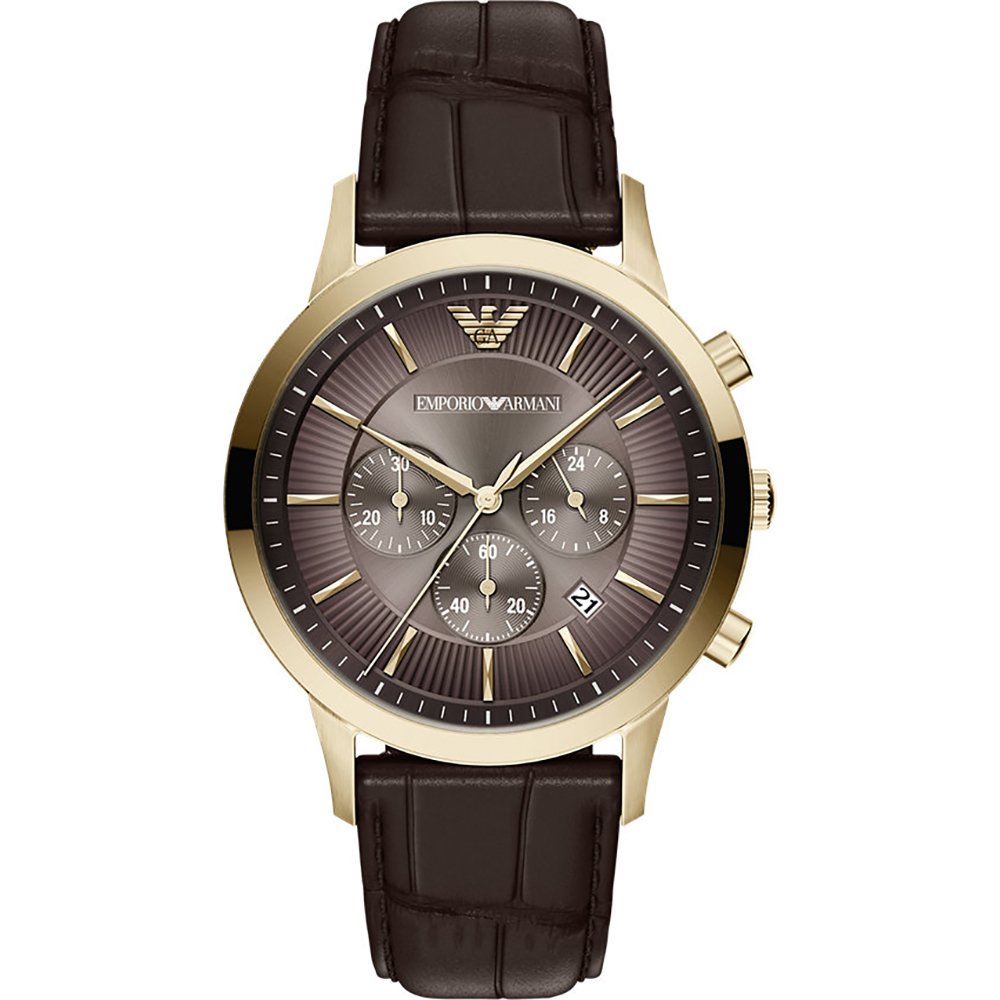 Gents Armani Architepo Chronograph Brown Dial