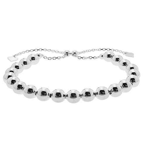 Sterling Silver Ball Bracelet With Toggle