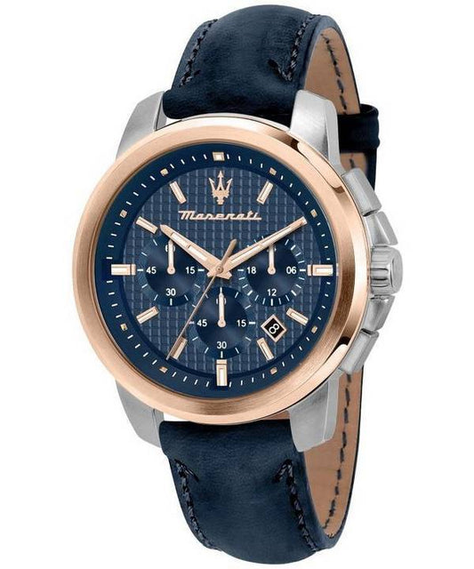 Gents Stainless Steel Maserati Successo 44mm Chronograph Blue Dial Watch