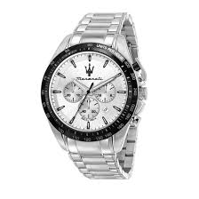 Gents Stainless Steel Maserati Round Navy Dial Chrononograph Watch