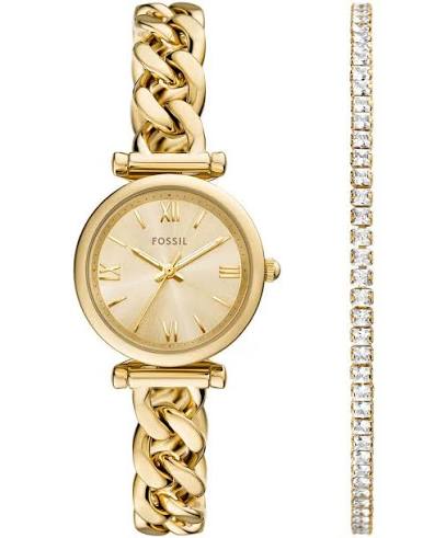 Ladies Fossil Carlie 28mm Watch & Bracelet Set