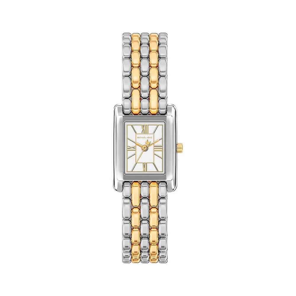 Ladies Two Tone Rectangular Essex Michael Kors Watch