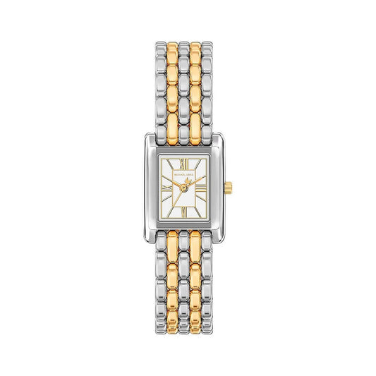 Ladies Two Tone Rectangular Essex Michael Kors Watch