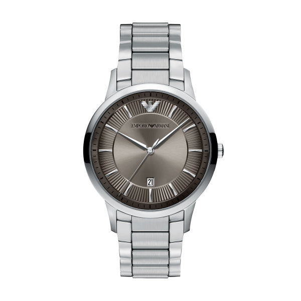 Gents Armani Architepo Round Grey Dial Watch