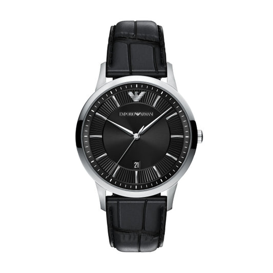 Gents Armani Architepo Round Black Dial 43mm