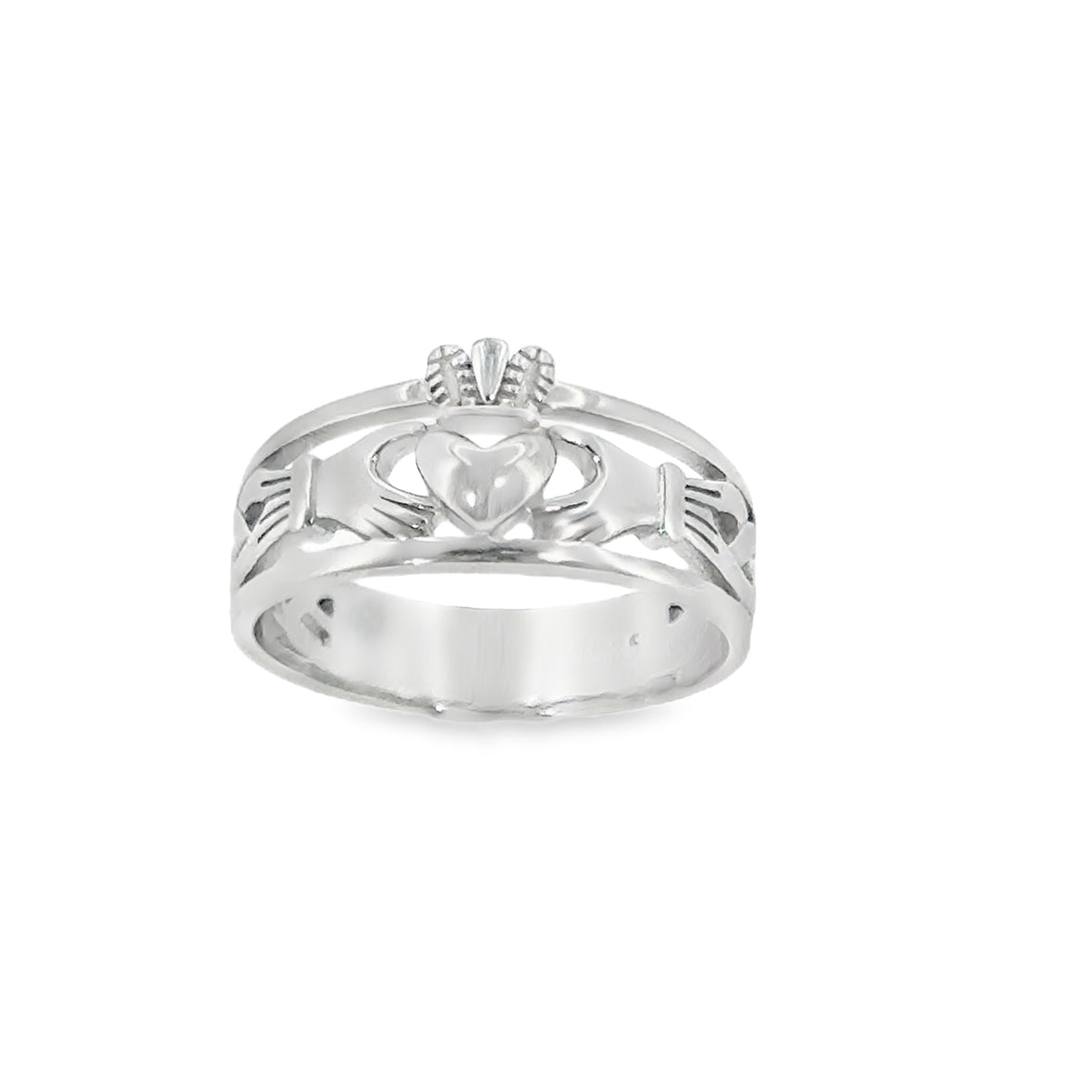 Sterling Silver Gents Woven Gents Claddagh Ring