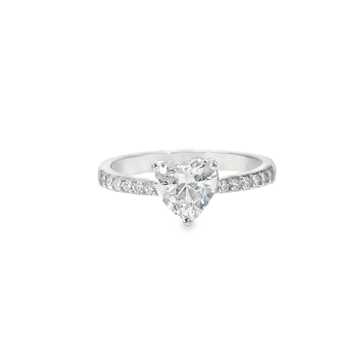 Sil Ring CZ Hrt Sol Sh