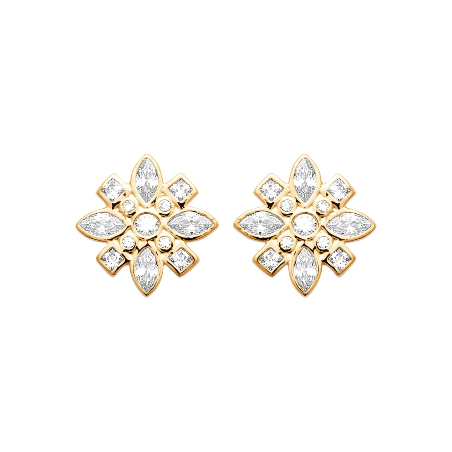 Burren 18ct Gold Plated True Story Earrings