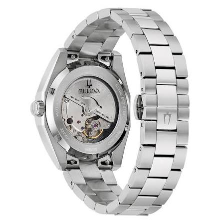Gents Stainless Steel Bulova Surveyor Green 39mm Automatic Watch