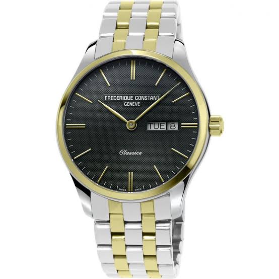 Gents Two Tone Frederique Constant Index 40mm Black Dial Watch