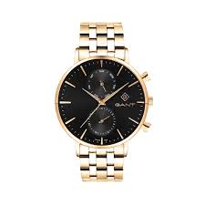 Gents Rolled Gold Gant Park Hill Watch With Black Dial 43.5mm