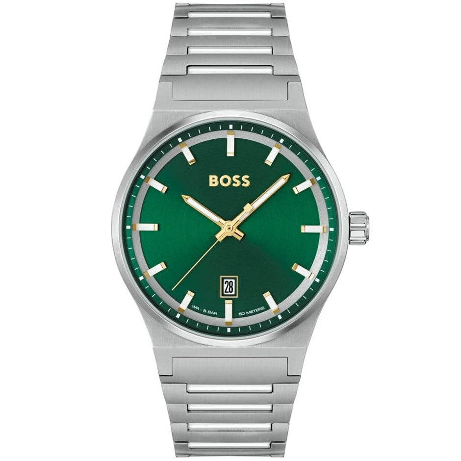 Gents Hugo Boss Candor Green Dial Watch