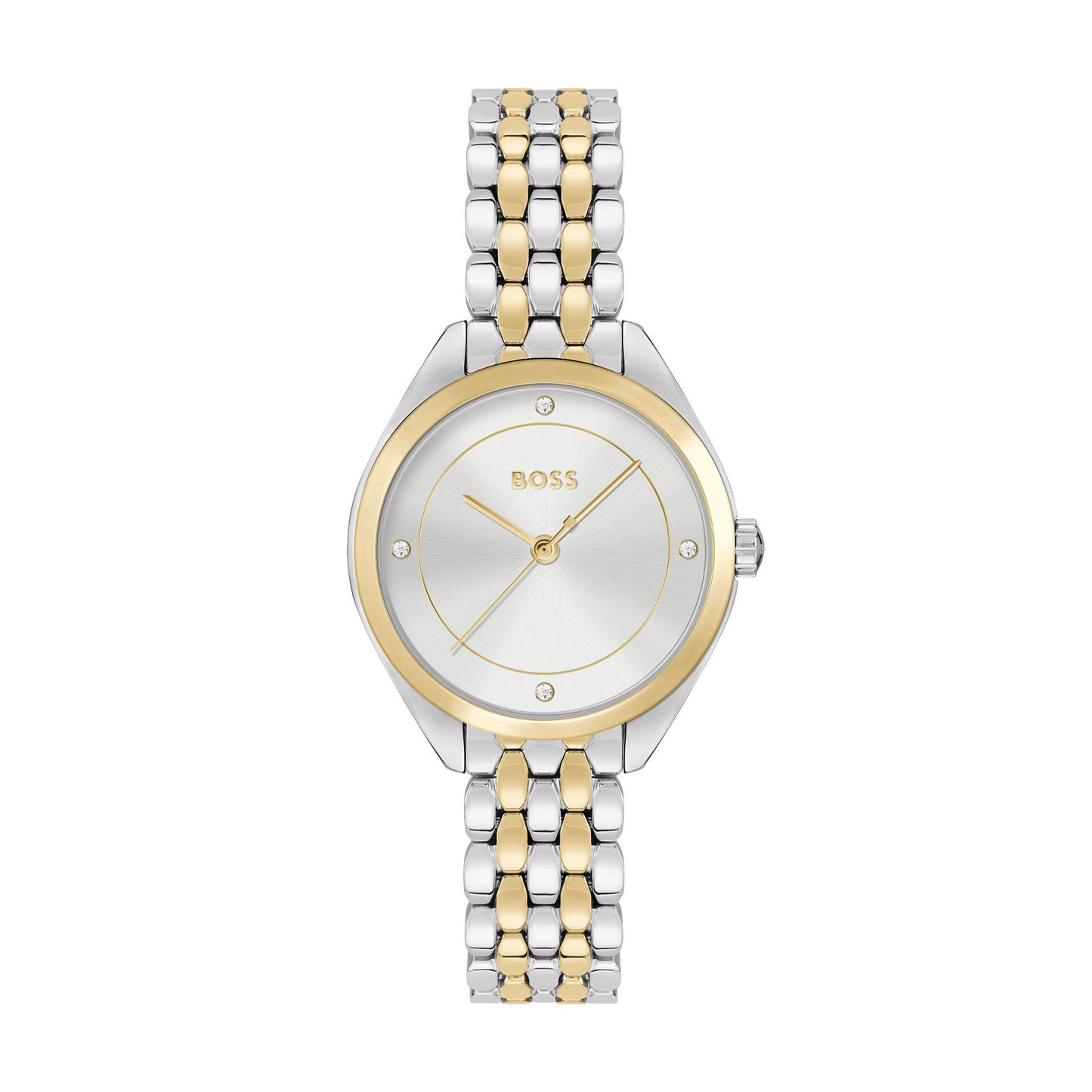 Ladies Hugo Boss Mae CZ Silver Dial Watch