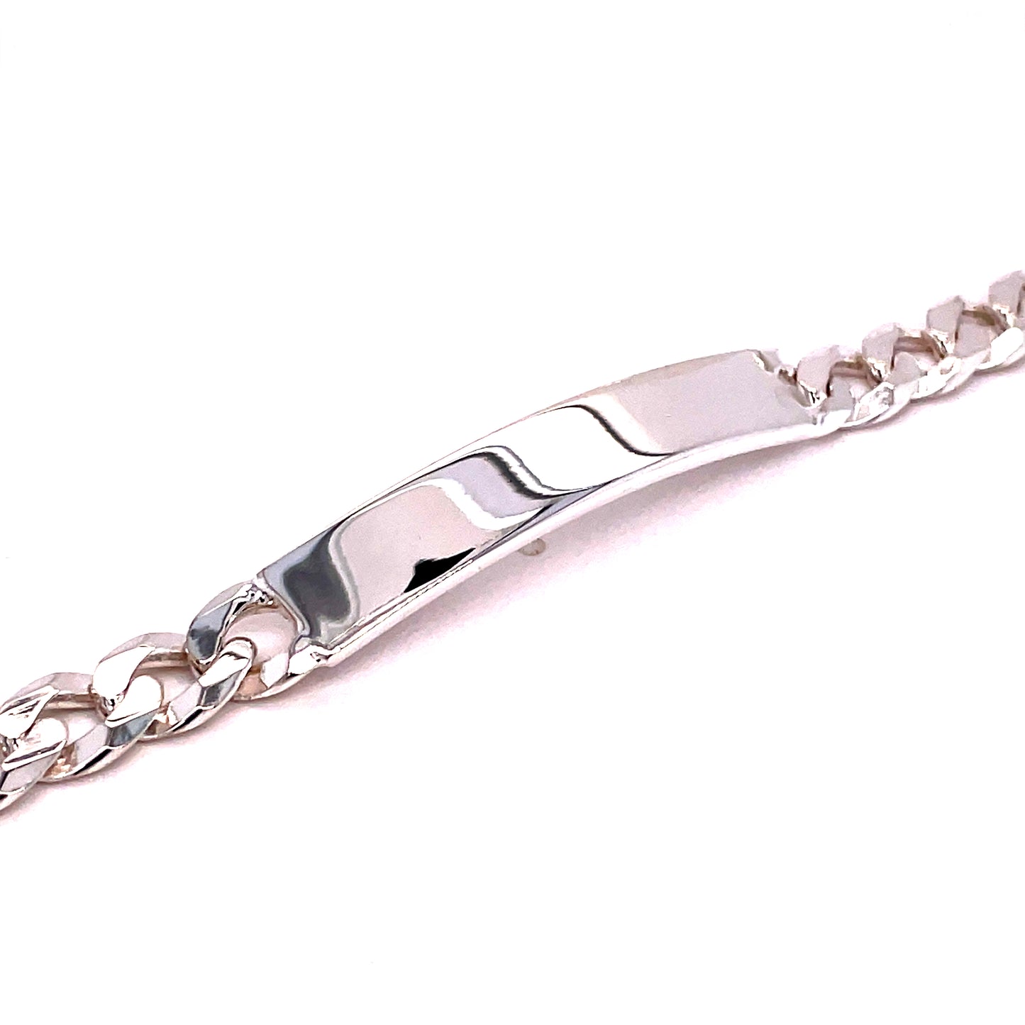 Silver Curb ID Bracelet 8mm