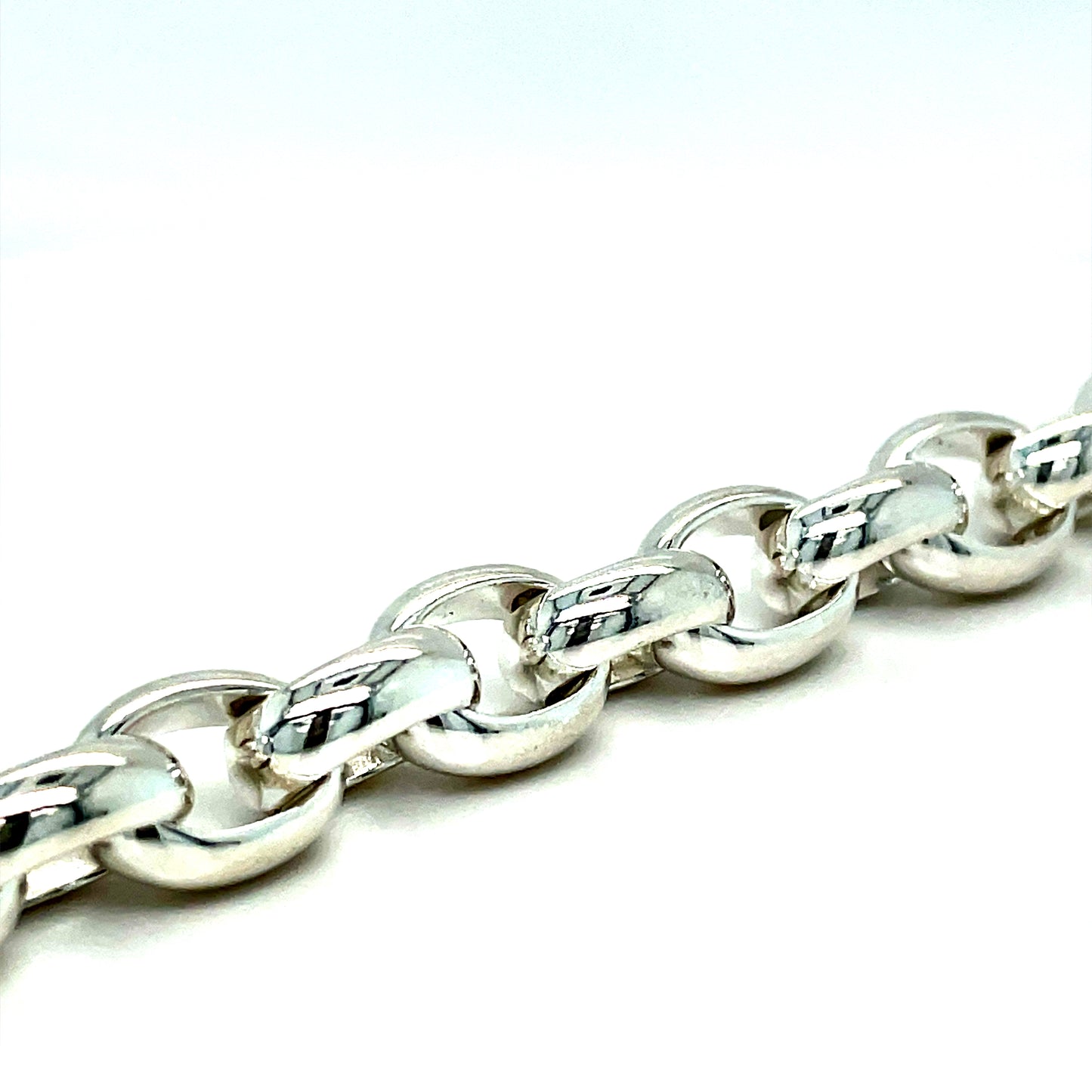 Sterling Silver Oval Belcher Bracelet 7.5'
