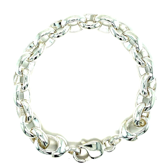 Sterling Silver Oval Belcher Bracelet 7.5'