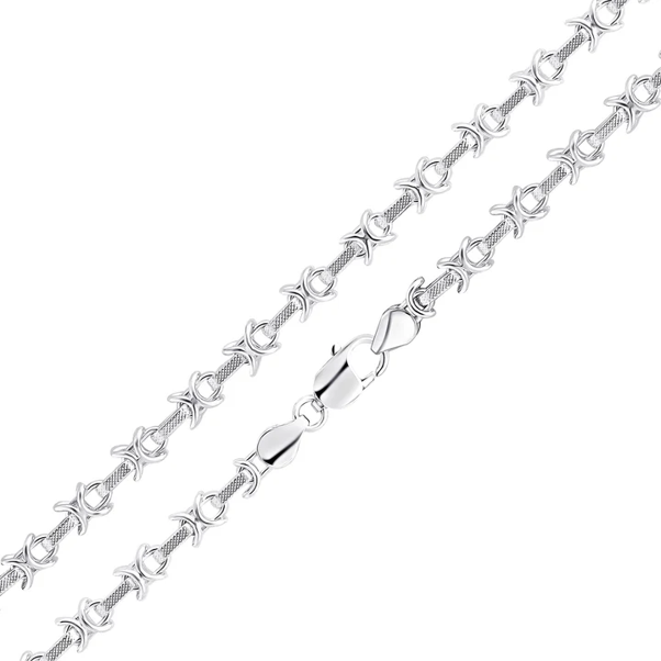 SIL NLET TEXTURED OVAL/ X LINK 18'