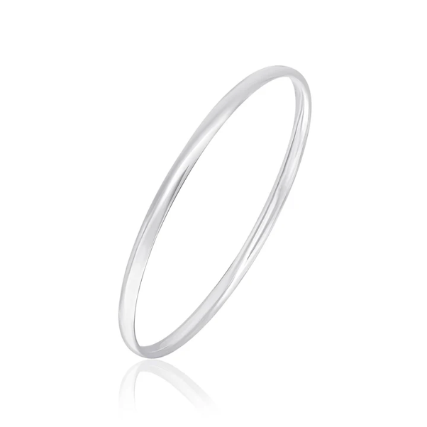 SIL BANGLE 4MM COURT SLIP ON