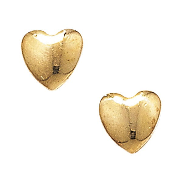 9ct Yellow Gold Heart Earrings