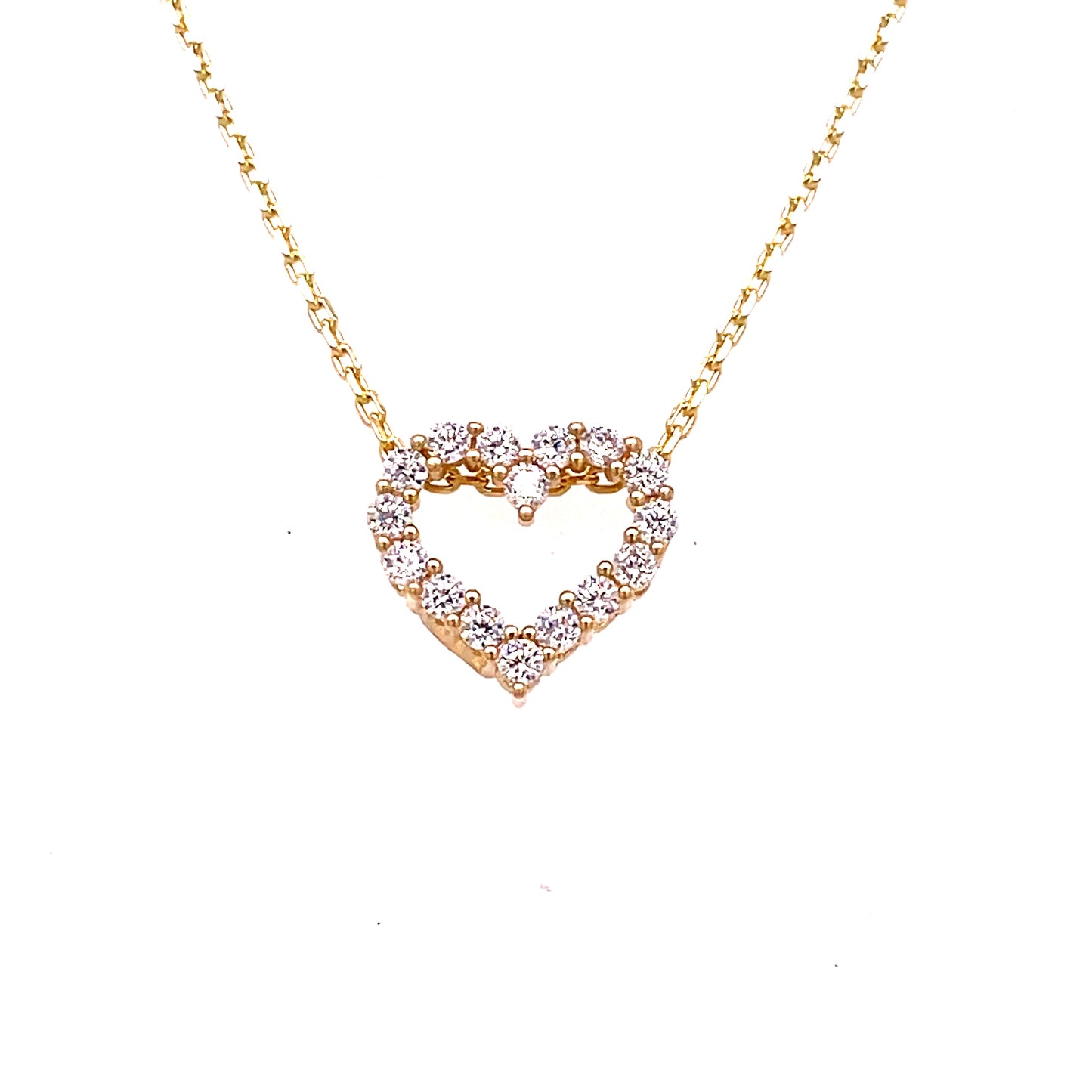 9ct Cz Heart Pendant