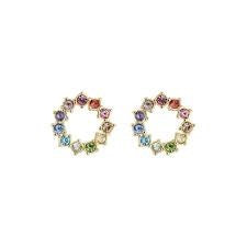 TED BAKER ERG G/P MULTICOL CZ OPN RING