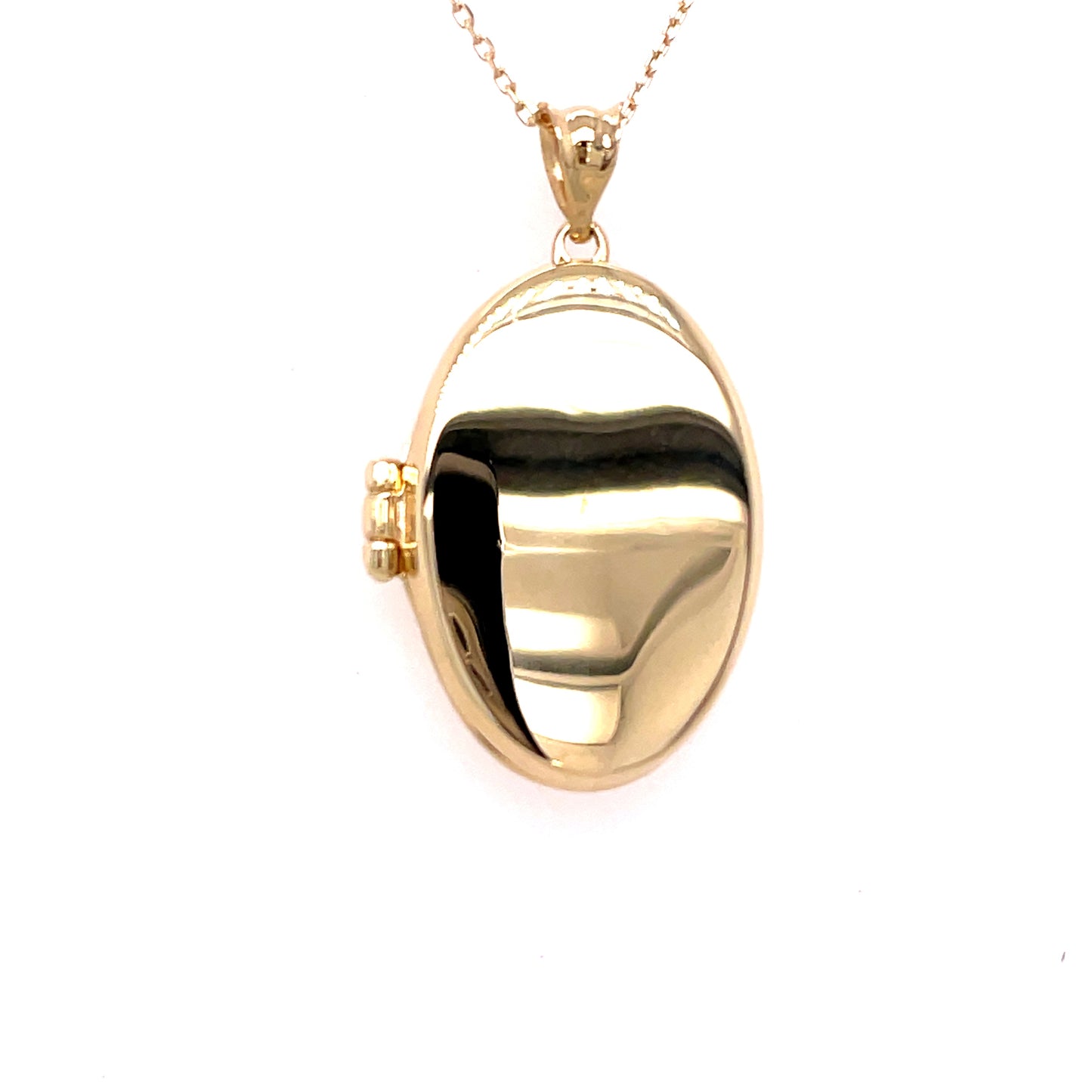 9ct Yellow Gold Plain Oval Locket